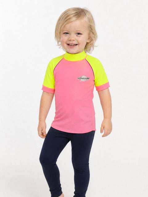 Short sleeve swim top