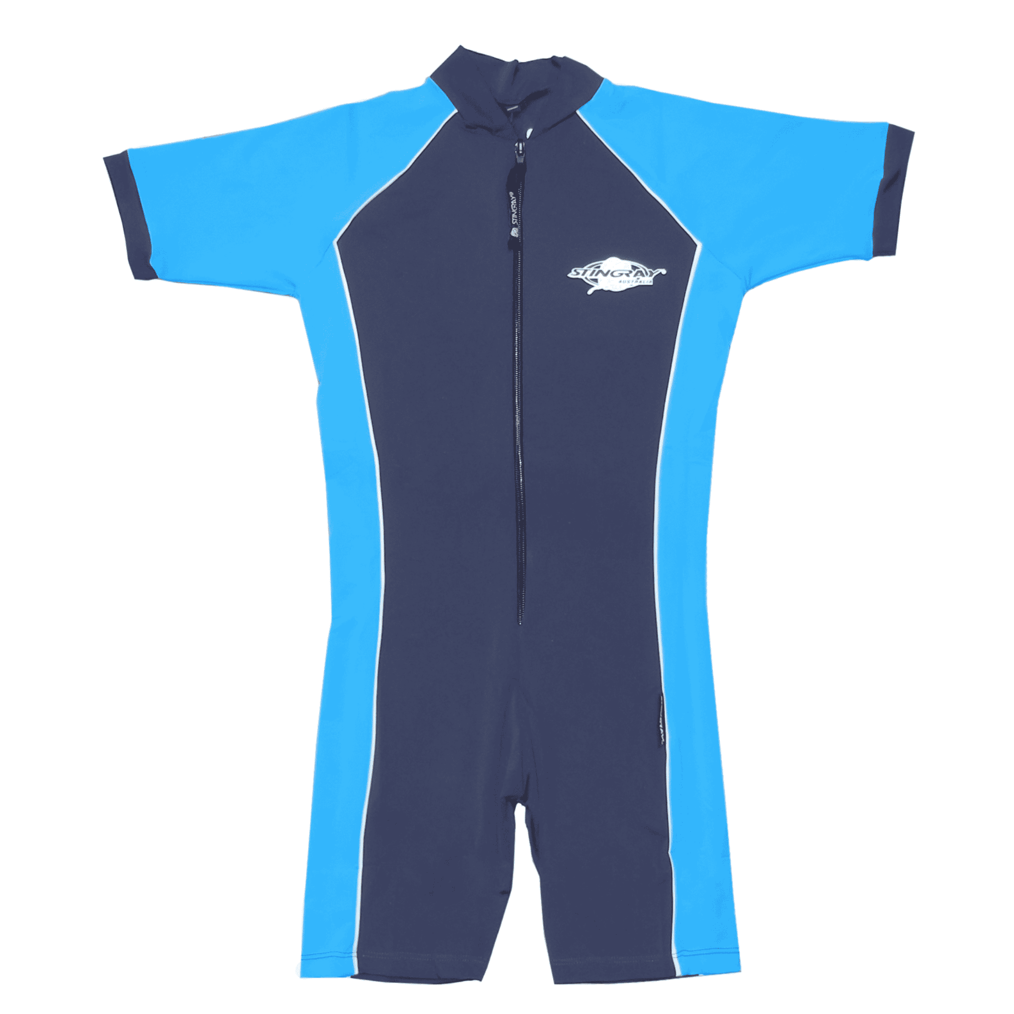 Navy and azure kids UPF 50+ swimsuit