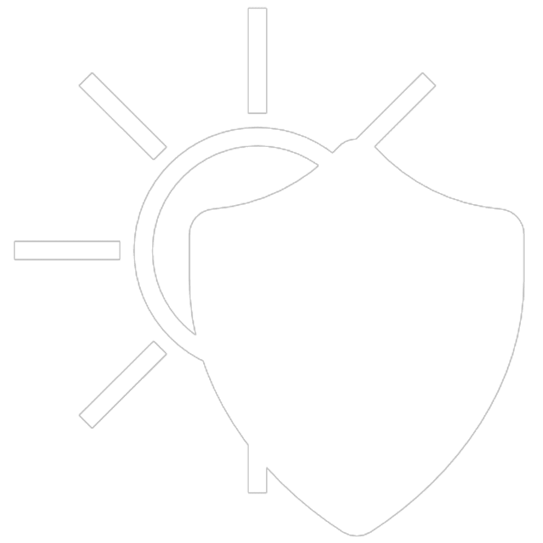 UPF 50+ icon white transparent to show indicate our sun safe swimwear