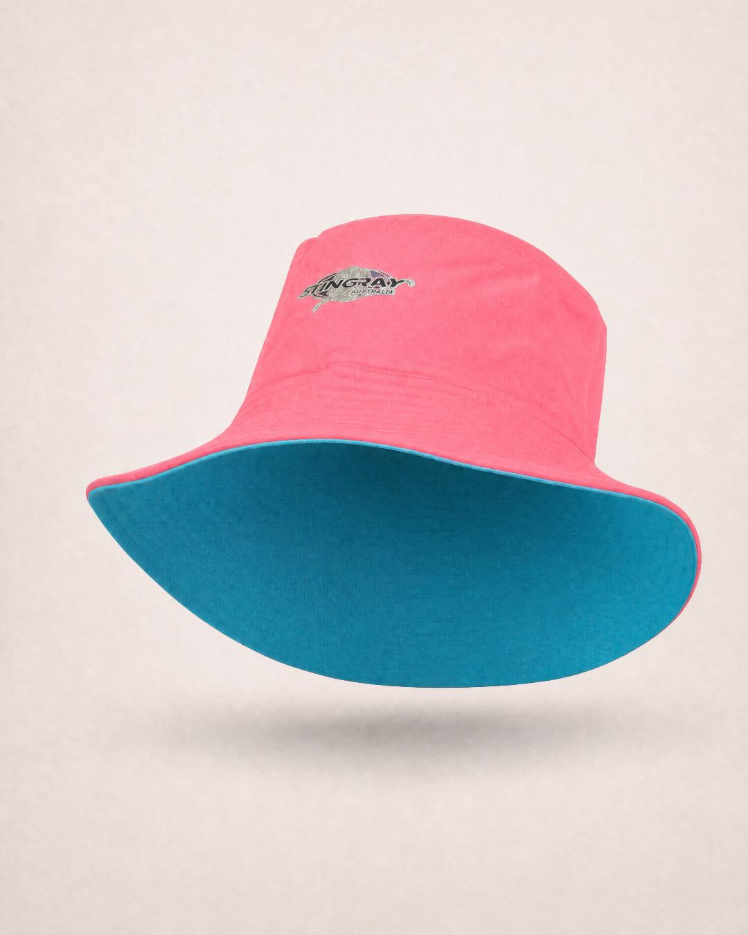 Adult Reversible UV Bucket Hat UPF 50+ Pink Aqua