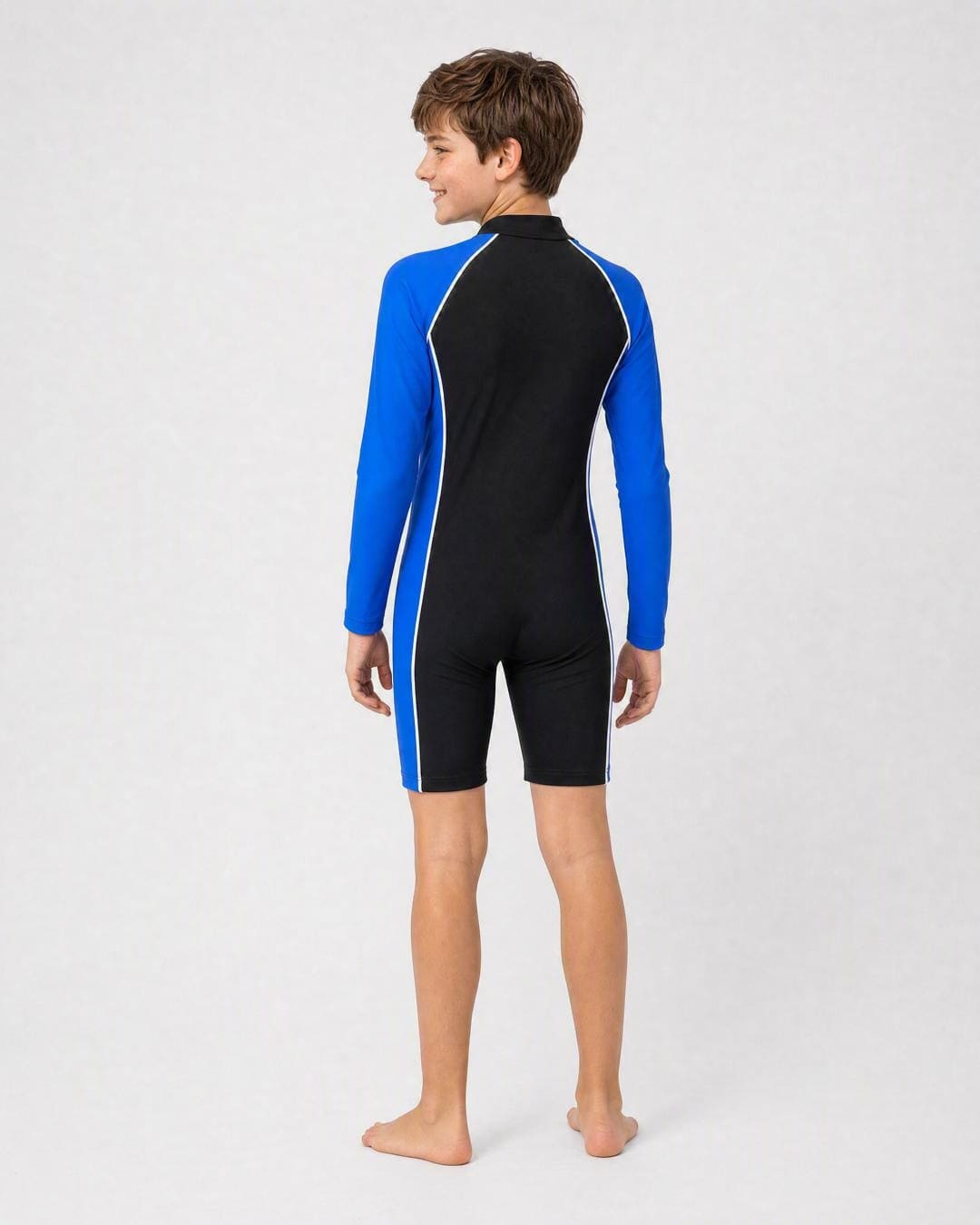 Back of 14 year old boy Black Ocean Blue