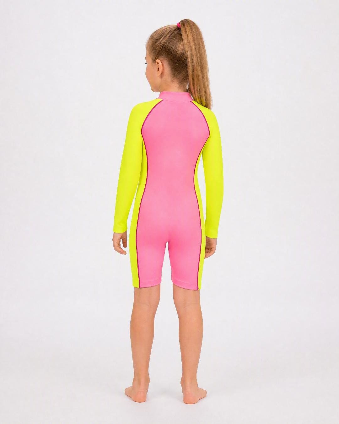 Back of 6 year old girl Pink Yellow