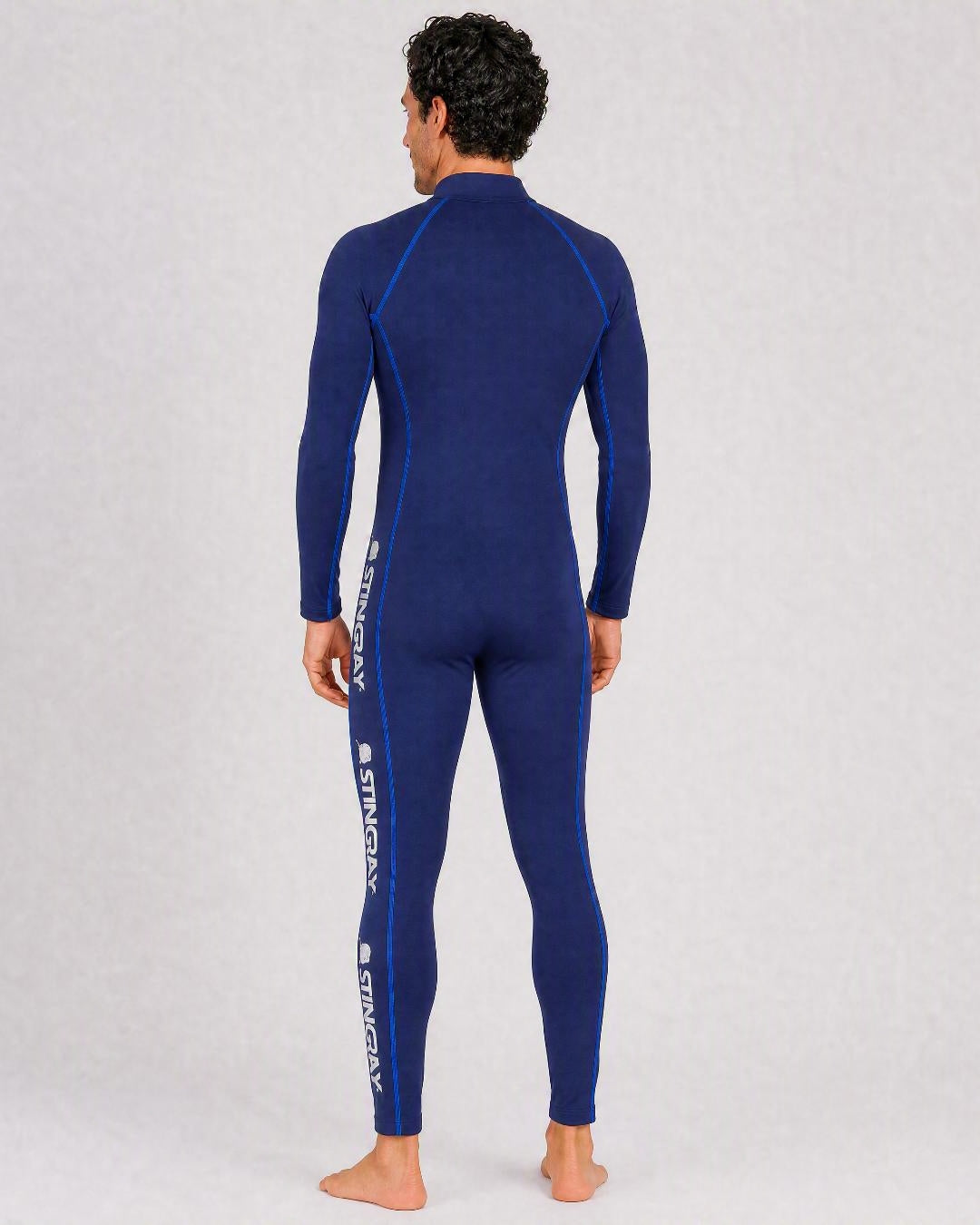 Back of Full Body UV Swimsuit UPF 50+ - Navy - Mens