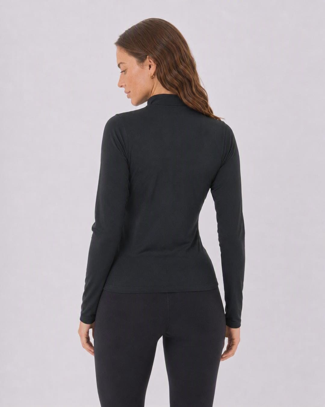 Back of Long Sleeve UV Jacket UPF 50+ - Womens - Black