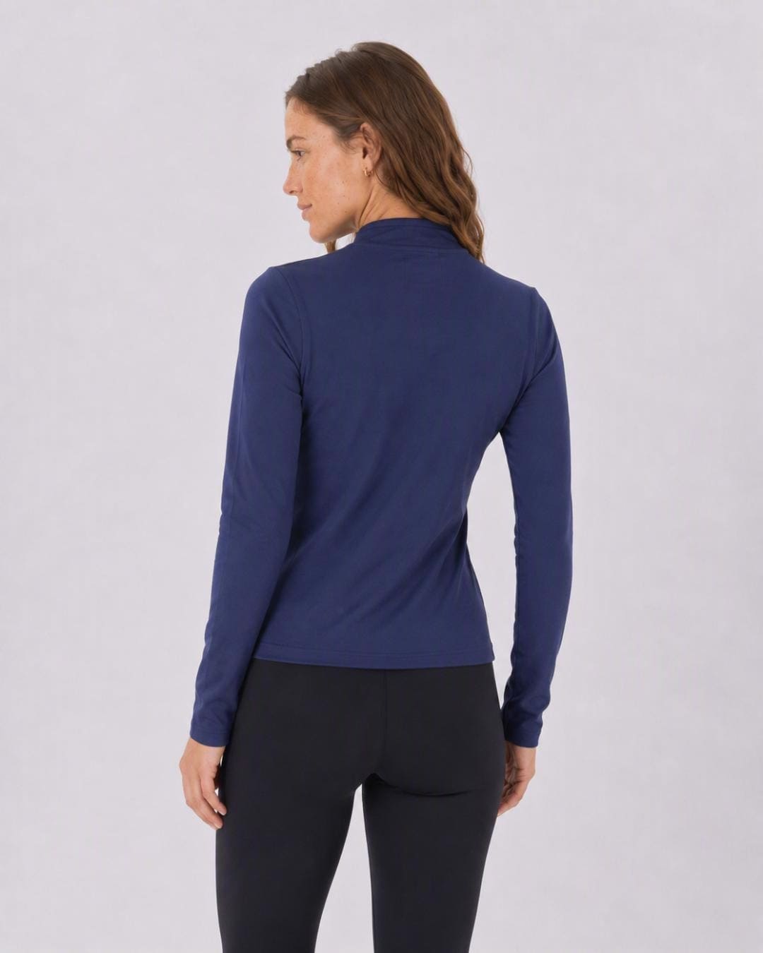 Back of Long Sleeve UV Jacket UPF 50+ - Womens - Navy