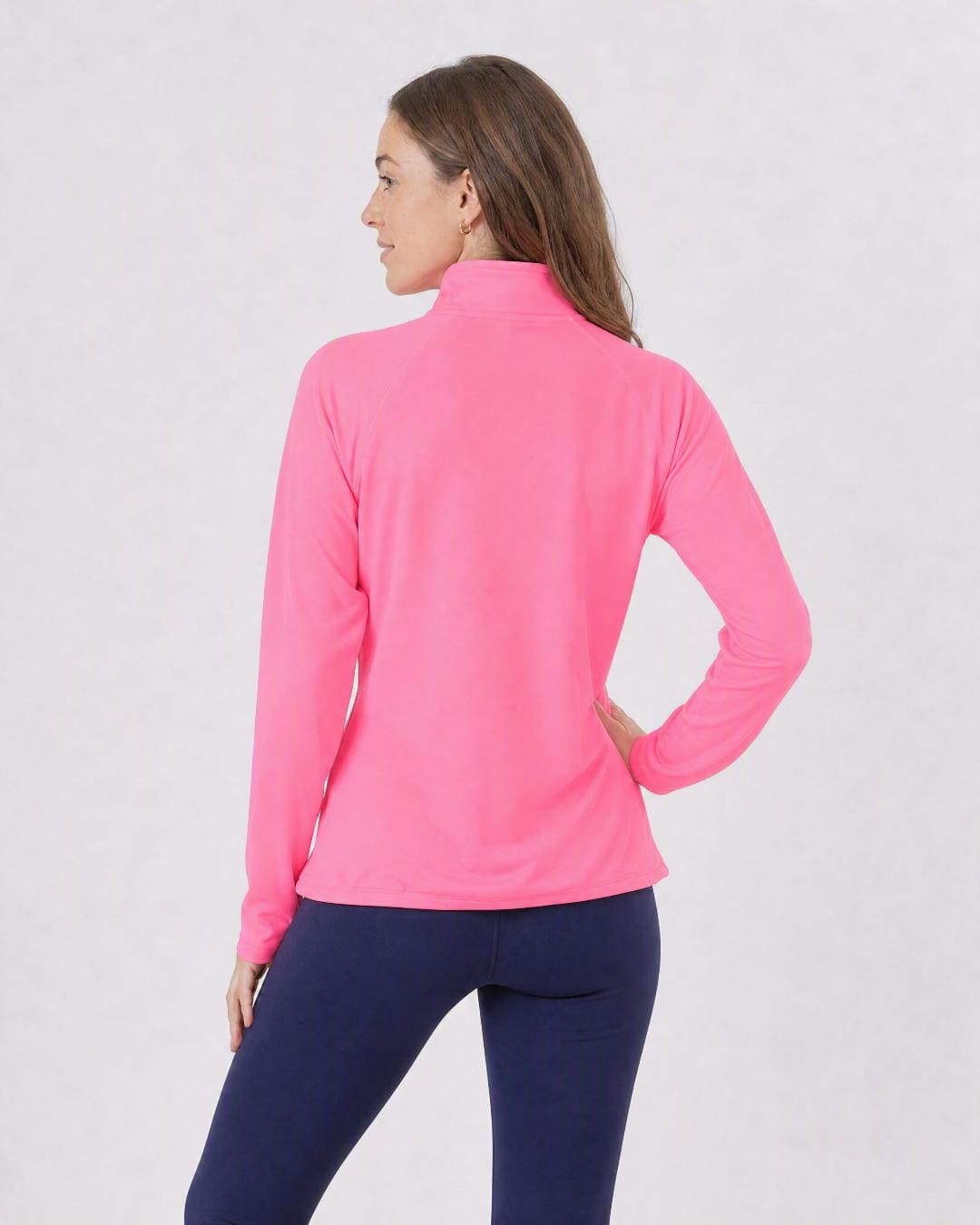 Back of Long Sleeve UV Jacket Womens - Pink