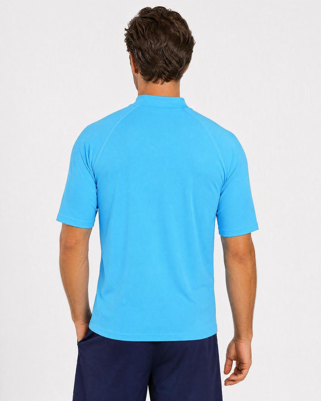 Back of Mens Azure UV Rash Shirt