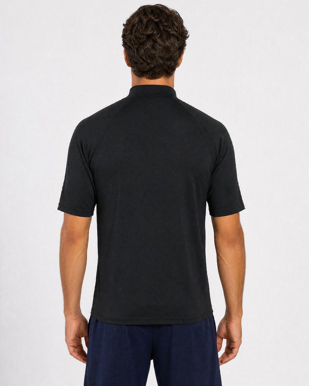 Back of Mens Black UV Rash Shirt