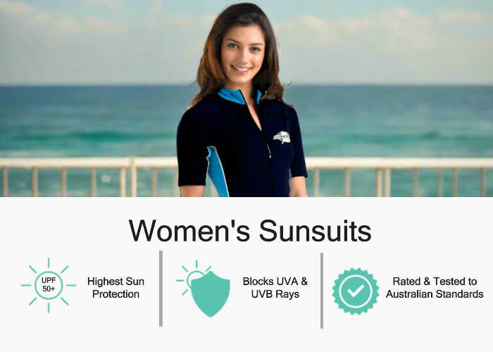 Shop our full collection of Stingray women's UV sun protective sunsuits. Stylish and comfortable one-piece swimsuits designed for maximum sun protection, featuring UPF 50+ to block harmful UVA and UVB rays. 