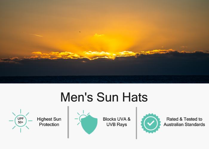 Shop the full collection of Stingray men's UV sun protective sun hats. These hats are designed for maximum coverage and protection with a UPF 50+ rating.