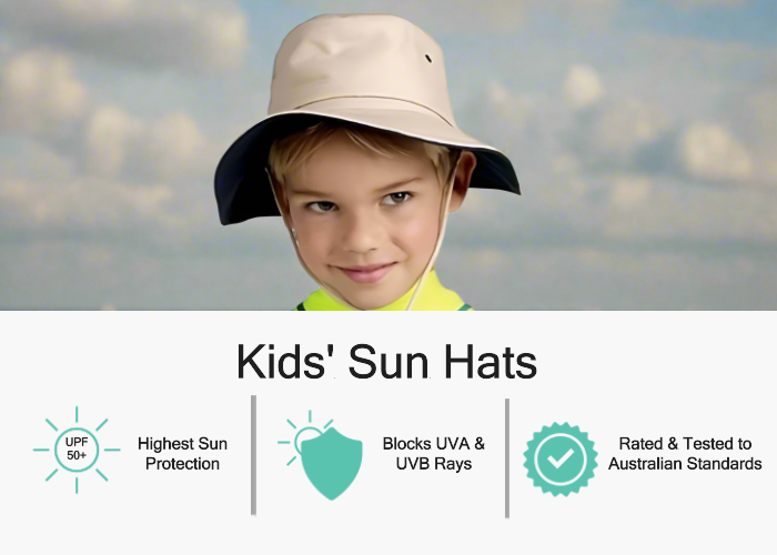 Shop the full range of Stingray kids' UV protective sun hats, designed to keep little ones safe and comfortable under the sun. Featuring wide brims, neck flaps, and UPF 50+ fabrics, these hats provide the best protection against harmful UVA and UVB rays. Perfect for outdoor play, beach days, and adventures.