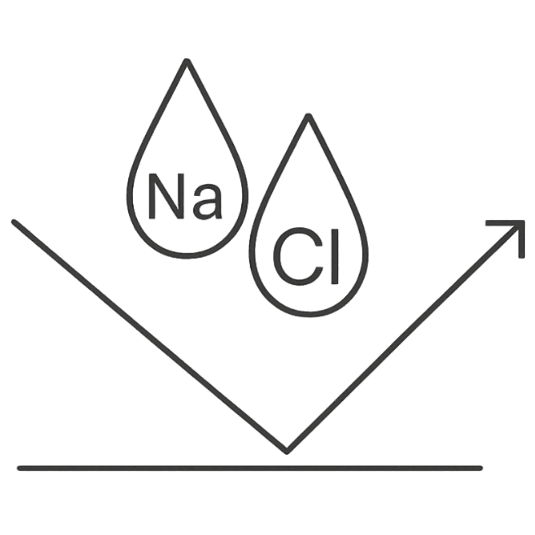 Excellent salt and chlorine resistance icon