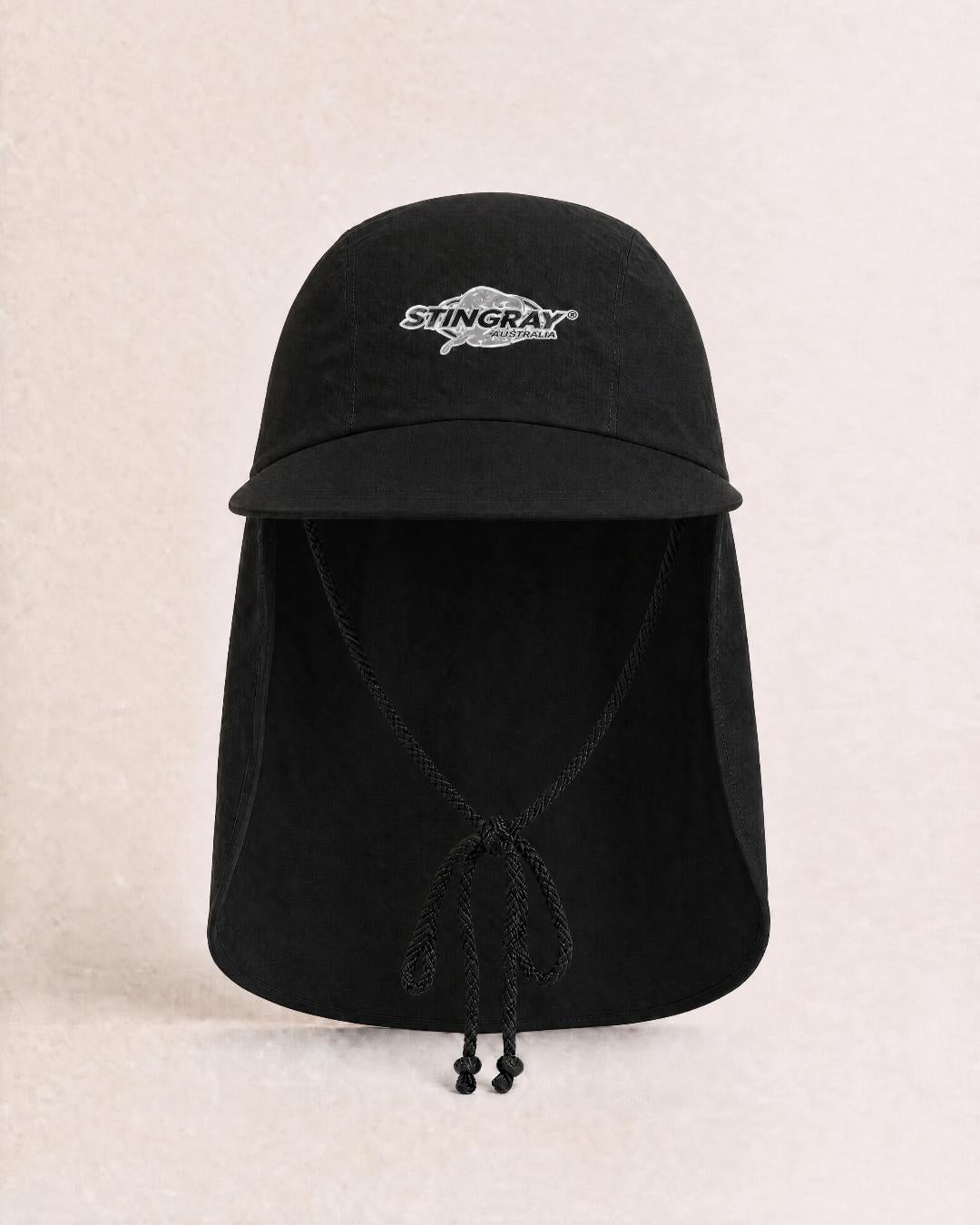 Kids UV Legionnaire Cap UPF 50+ in Studio Black