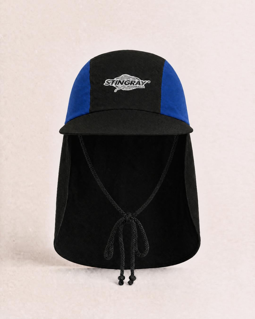 Kids UV Legionnaire Cap UPF 50+ in Studio Black Ocean Blue