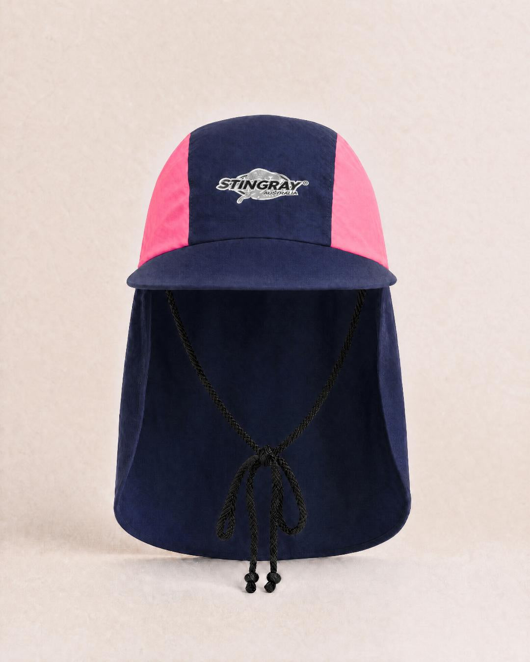 Kids UV Legionnaire Cap UPF 50+ in Studio Navy Pink