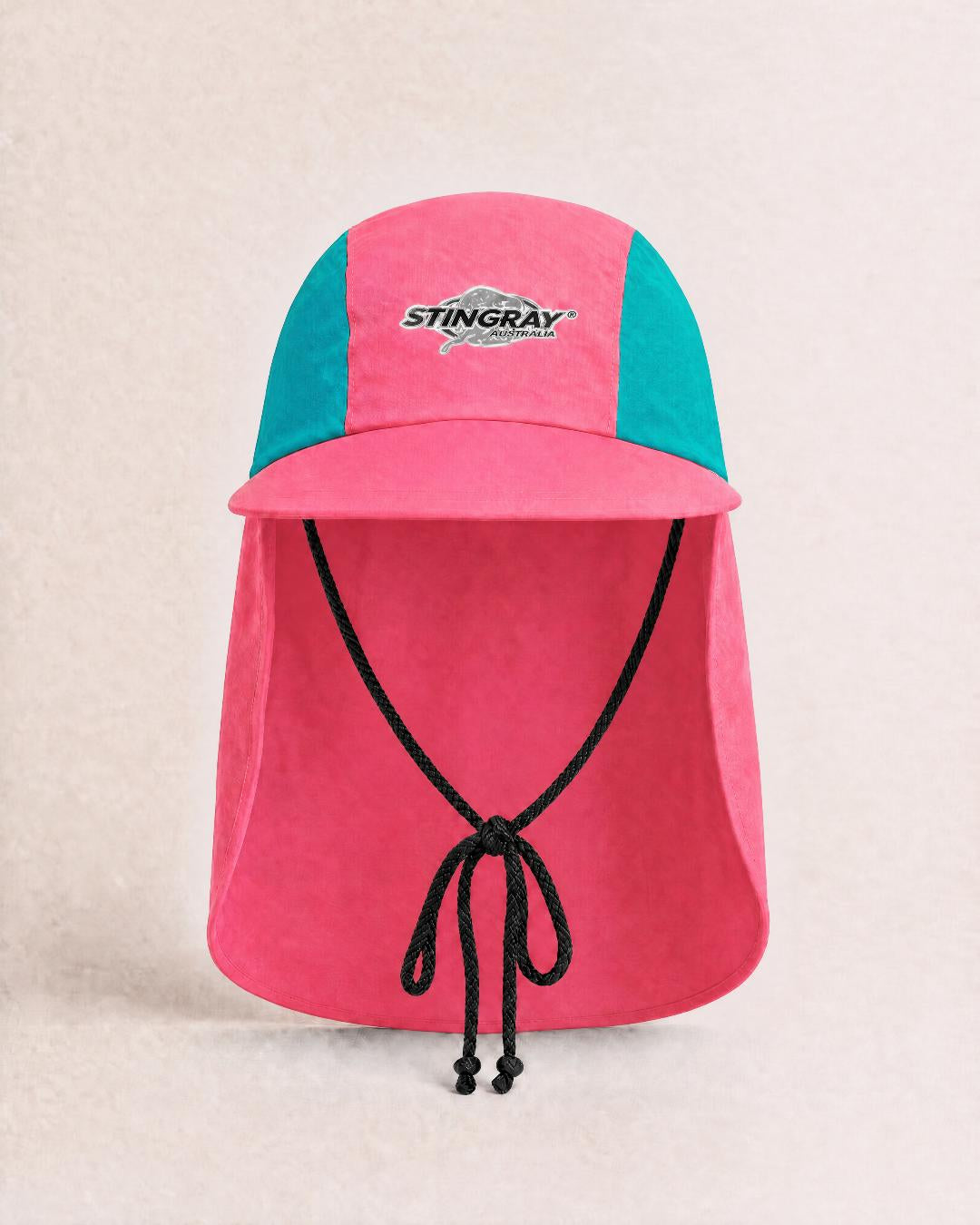 Kids UV Legionnaire Cap UPF 50+ in Studio Pink Teal