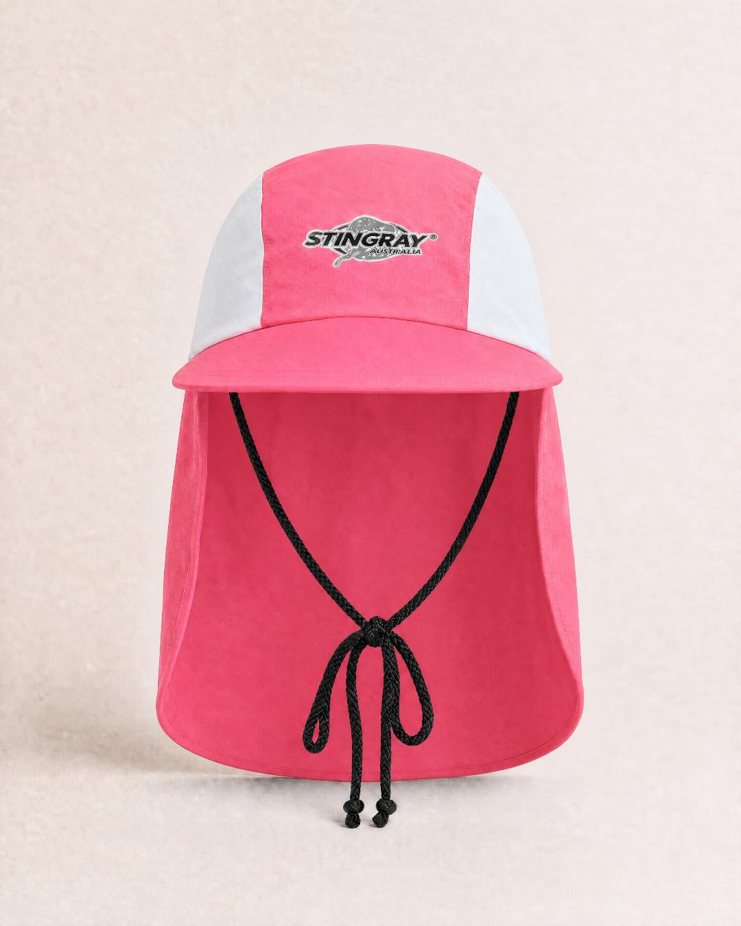 Kids UV Legionnaire Cap UPF 50+ in Studio Pink White