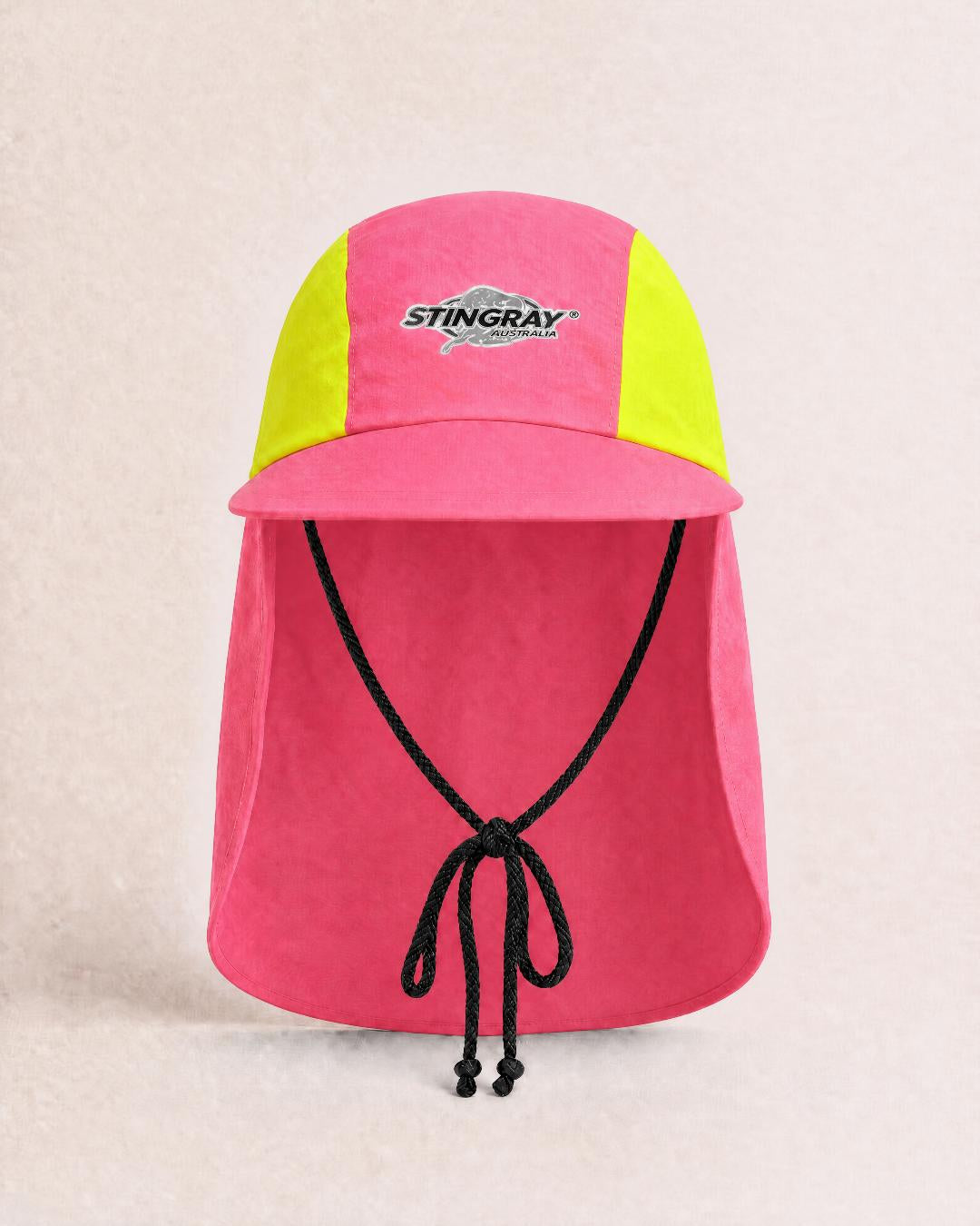 Kids UV Legionnaire Cap UPF 50+ in Studio Pink Yellow