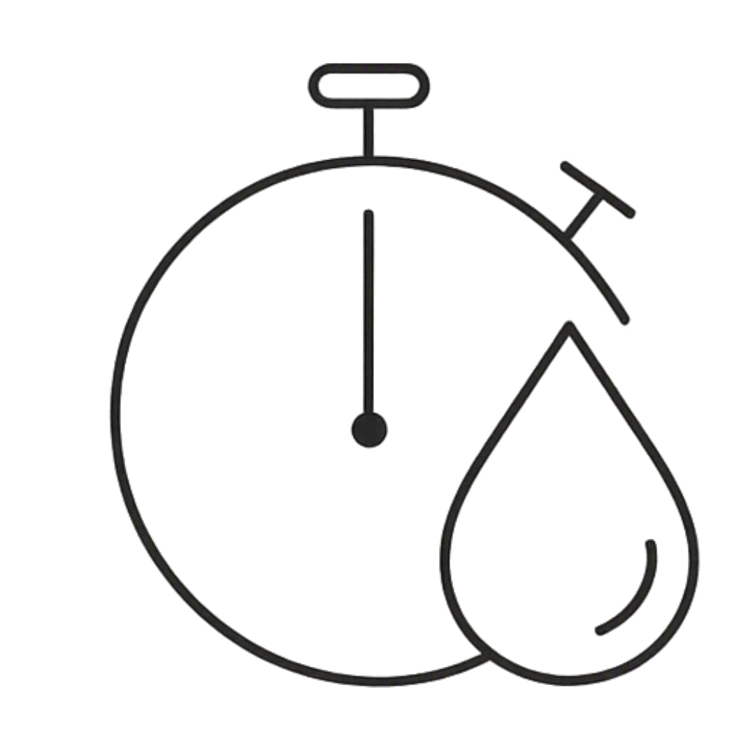 Quick drying icon on a transparent background