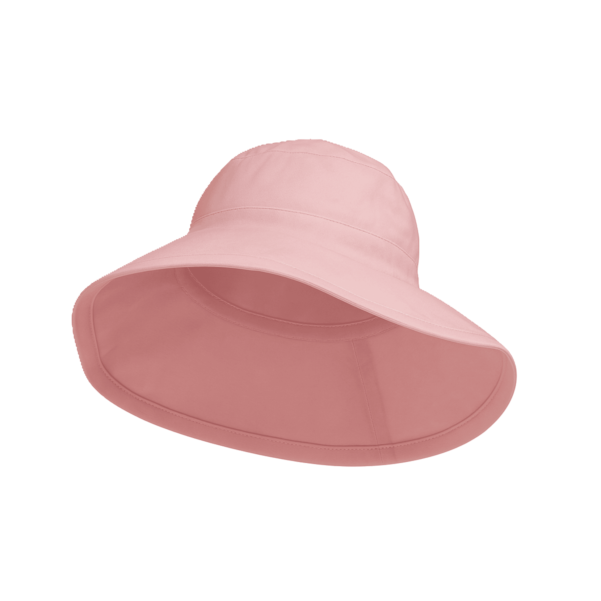 Light pink Stingray Women's Sun Hat with 4-inch wide brim and UPF 50+ sun protection. Fully-lined 100% cotton wide-brimmed sun hat with adjustable interior drawstring.