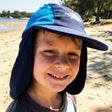 Review pic: 8 year old child wearing UPF legionnaire hat