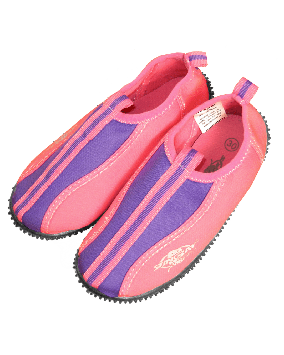 Kids & infants pink and purple Stingray Beach Shoes with UPF 50+ sun protection