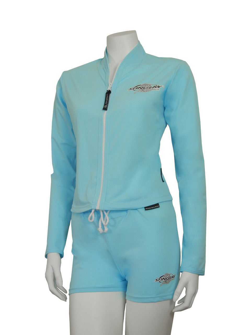 Aqua Stingray Women's Zipped Long Sleeve Jacket with front zip, providing UPF 50+ sun protection.