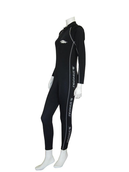 Best black Stingray adult full-body stinger sunsuit sport style with UPF 50+ sun protection. This swim suit comes with durable chlorine-resistant fabric.