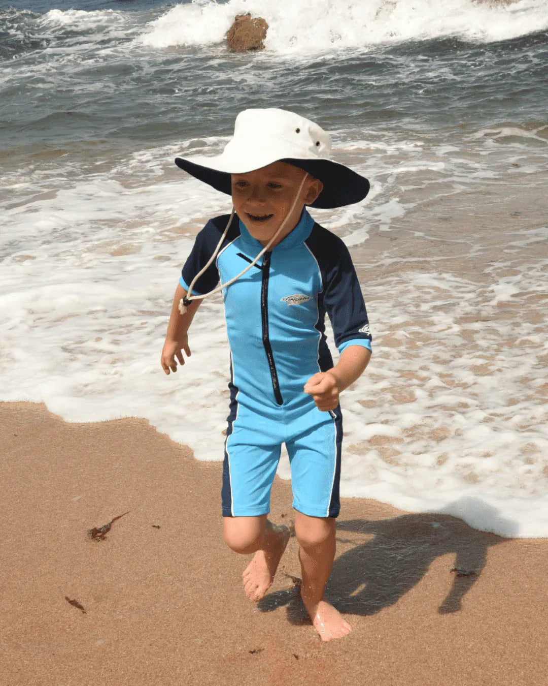 Stingray Kids' Short Sleeve Sunsuit UPF 50+ - equatorsun