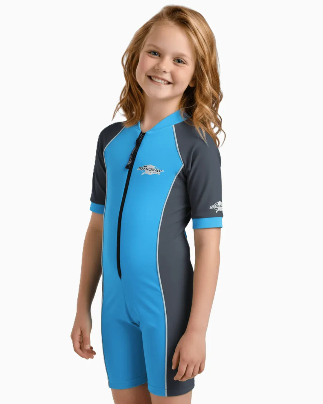 Stingray Kids' Short Sleeve Sunsuit UPF 50+ - equatorsun