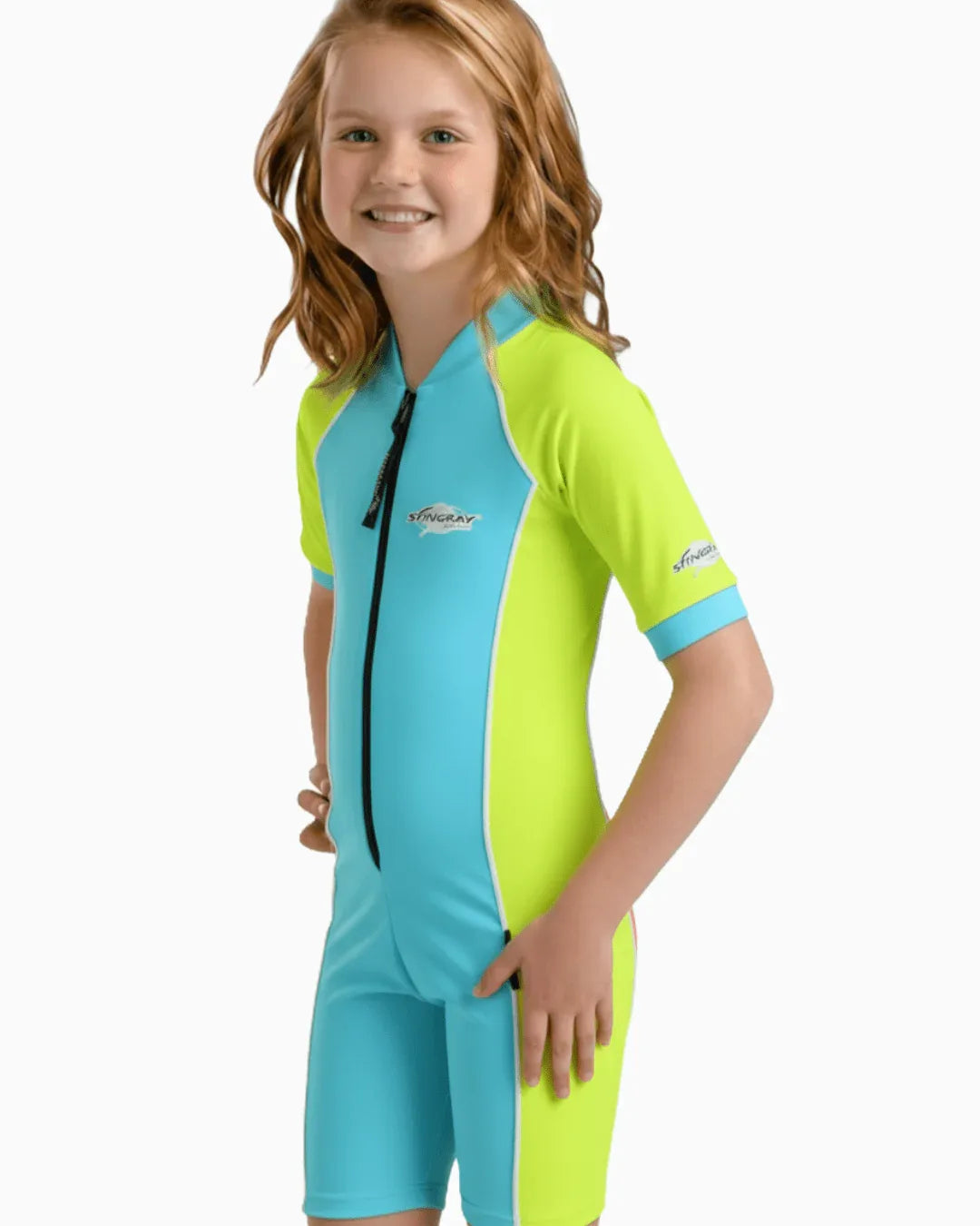 Stingray Kids' Short Sleeve Sunsuit UPF 50+ - equatorsun