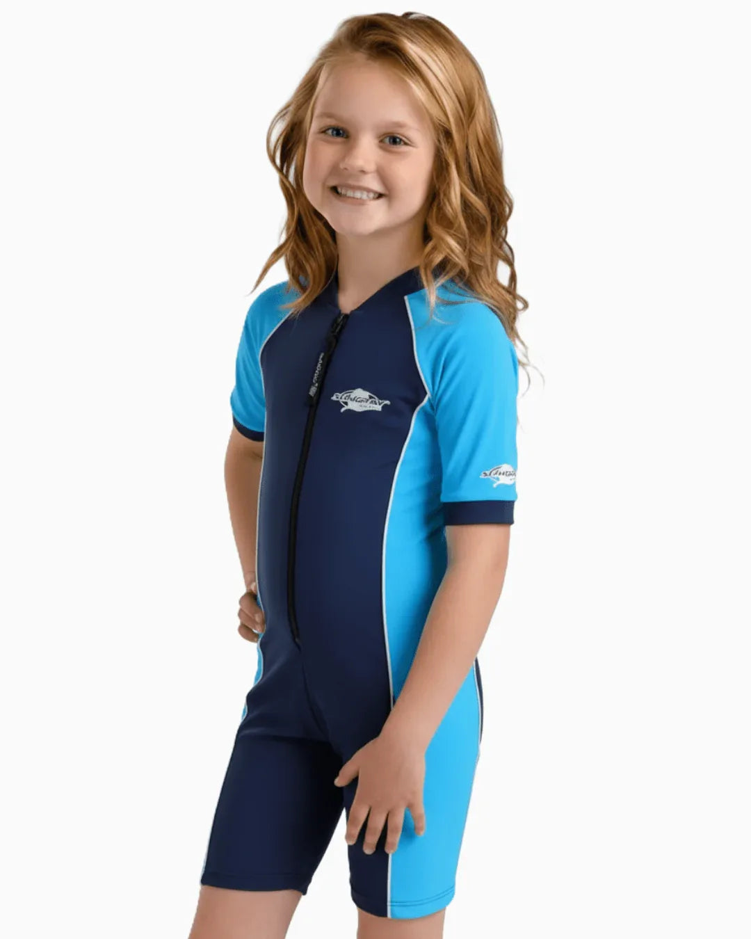 Stingray Kids' Short Sleeve Sunsuit UPF 50+ - equatorsun