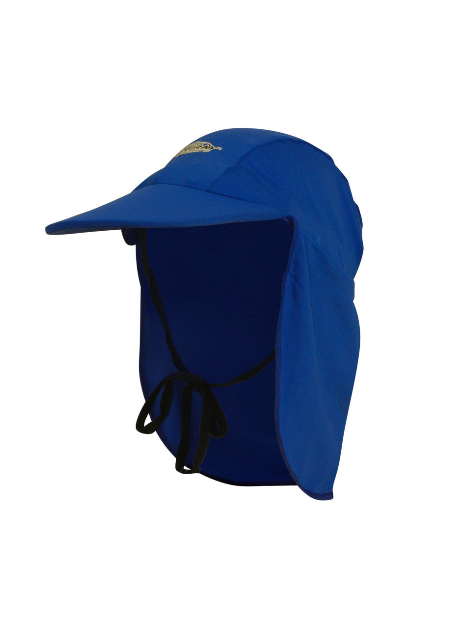 Stingray royal blue Legionnaire-style sun hat with neck flap, UPF 50+ chlorine-resistant fabric, designed for outdoor and water activities.