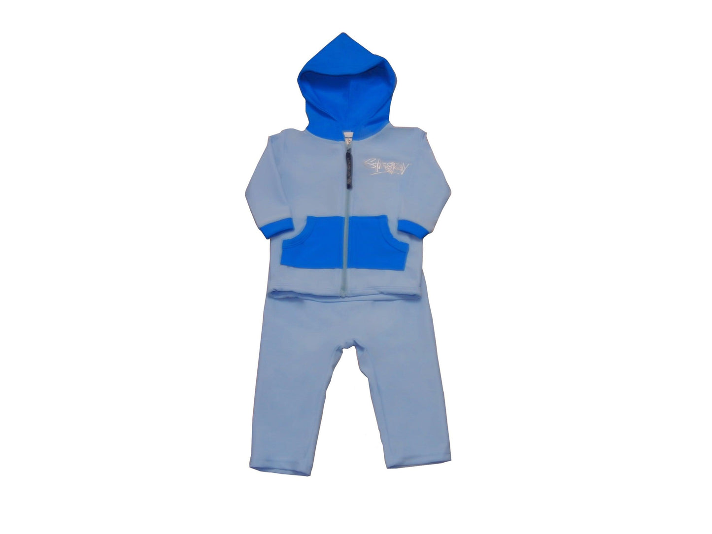 Best blue Stingray Toddler Jacket & Leggings UPF 50+, featuring a soft hooded jacket and loose-fitting leggings for superior sun protection and comfort.