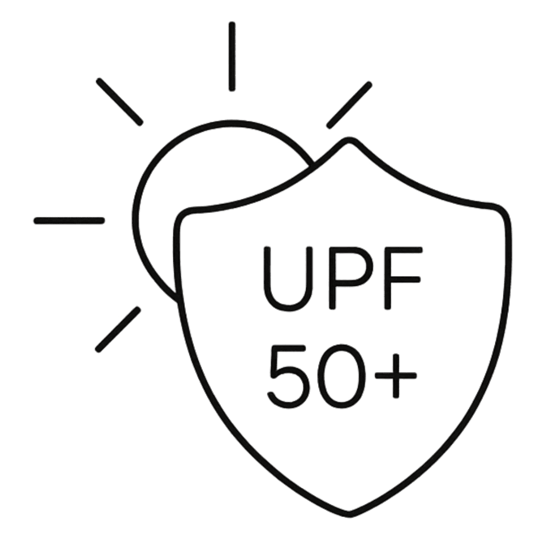 UPF 50+ sun protection icon
