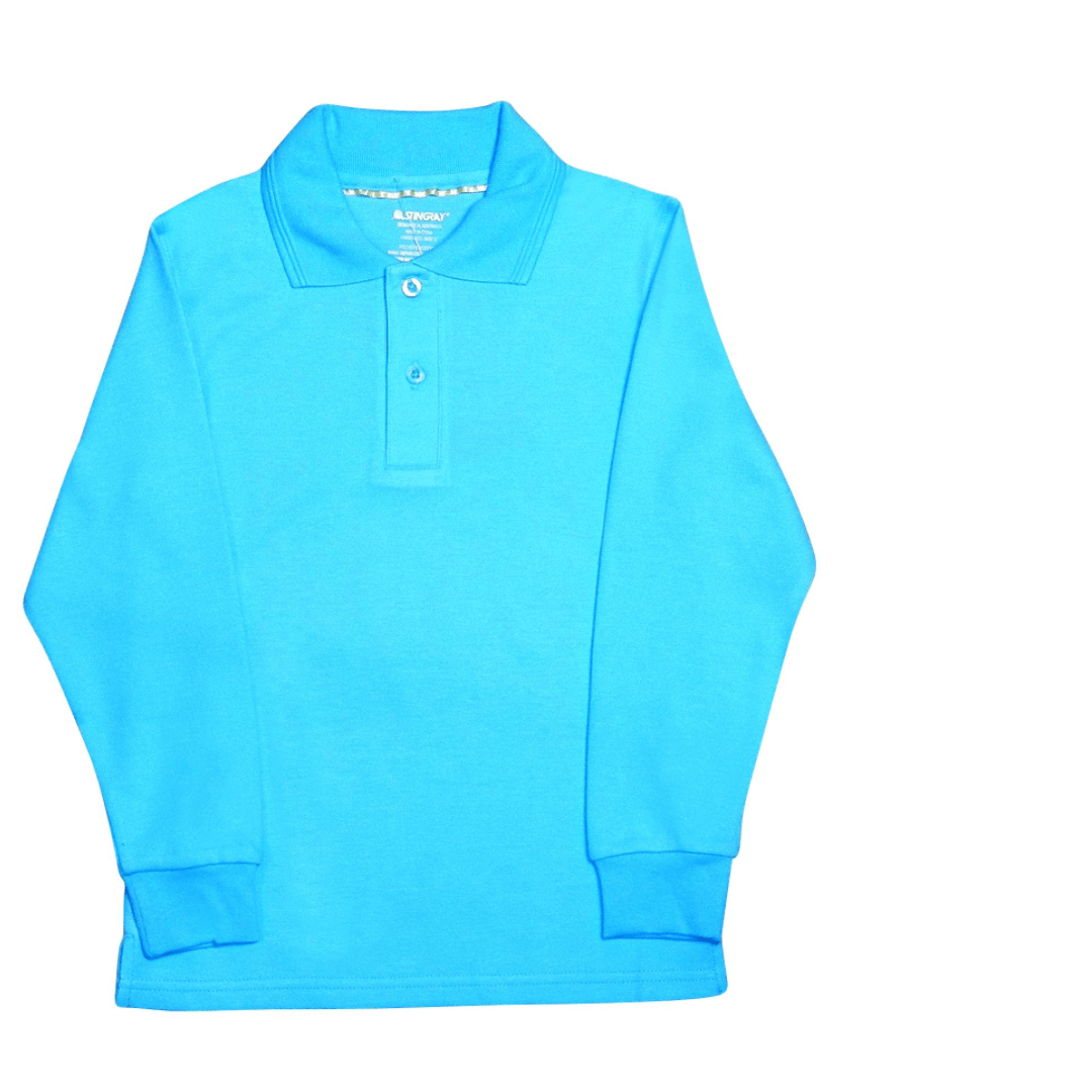 Kids long sleeve upf50 polo flat lay